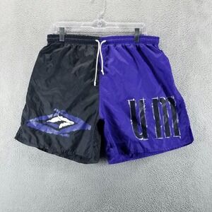 VTG Umbro Shorts Mens L Nylon Colorblock Soccer 5" Drawstring USA 90s